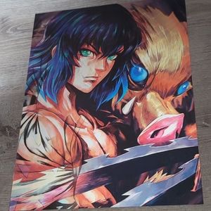 Demon Slayer 3D Holographic Lenticular Anime Poster